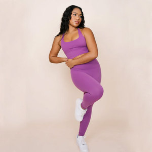 Conjunto Deportivo de Leggings de Cintura Alta y Sujetador Deportivo, Ajuste Delgado, Moderno, Ligero, Cómodo, de Alto Rendimiento, del Mejor Proveedor - Product Image 5