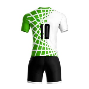 Ensemble de survêtement de football pour homme 2 pièces, col rond, manches courtes, short, respirant, séchage rapide, polyester/coton, pour course en extérieur - Product Image 3