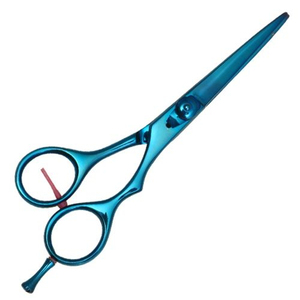 Ciseaux de barbier bleus en gros, ciseaux de coupe de cheveux en acier inoxydable, ciseaux de coiffure bleus métalliques pour salon, fabricant - Product Image 4