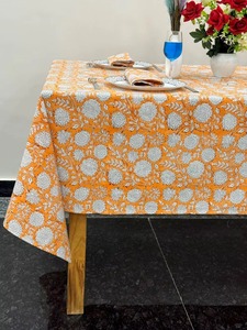 Cotton Farmhouse Decor Floral Custom Size Square/Rectangle <b>Tablecloth</b> Premium Quality Handmade Modern Wedding Theme Dinner Table - Product Image 5