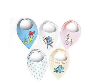 Haute qualité 100% coton unisexe mousseline bébé Triangle bavoirs sans BPA imprimé Animal imperméable lavable Bandana bouton pression fermeture - Product Image 3