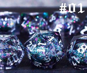 Jeu de dés en résine à mouvement équilibré, dés polyédriques à bords vifs pour un jeu équitable, dés de jeu de table professionnels pour DND RPG - Product Image 4