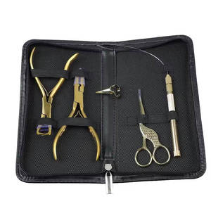 Kit d'outils pour extensions capillaires en métal, professionnel, pour l'installation et le retrait, pour application de micro-anneaux, vente en gros, haute qualité - Product Image 1