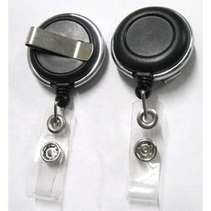 Porte-badge rétractable en plastique ABS RP-03 avec sangle en PVC et cordon en nylon de 60-90 cm avec clip ceinture - Product Image 3
