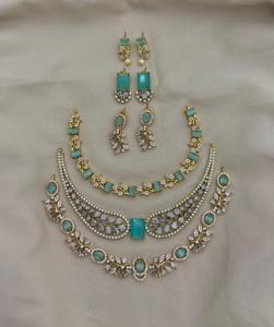 Conjuntos de Collares de Circonita Cúbica de Calidad Premium, Oferta Combinada, Estilo Minimalista, Ligeros, Complementan Tanto la Ropa Étnica como la Occidental, Ideales para Fiestas - Product Image 3