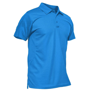 เสื้อโปโลชายสีเขียวมะนาว แขนสั้น ผ้าโพลีเอสเตอร์ 100% แห้งเร็ว ระบายอากาศดี เสื้อกอล์ฟลำลอง ติดกระดุม สีพื้น - Product Image 5