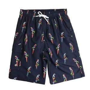 Shorts imprimés tropicaux pour hommes, décontractés, taille élastique, légers, streetwear, logo personnalisé, fournisseur en gros - Product Image 4