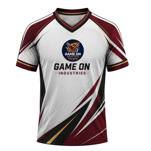 Maillot de football personnalisé OEM pour équipe, avec nom et numéro du joueur, séchage rapide, léger, respirant, en polyester, vêtements de sport - Product Image 2