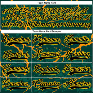 Custom Ice Hockey Jersey Teams <b>Green</b> Orange V-Neck Sublimated Print Moisture Wicking Full Sleeve Adult Men's Ice Hockey Jersey - Product Image 3