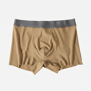 Men's Modal <b>Boxer</b> Briefs Solid Color Mid-Rise Knitted Breathable High Quality Underwear for Adults <b>Custom</b> Logo - Product Image 6