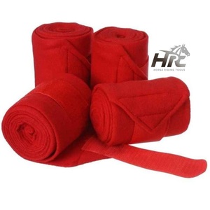 Bandages de protection pour jambes de cheval, couleur personnalisée, pour l'équitation, en polaire, lot de 4 - Product Image 1
