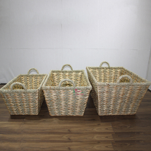 High Quality Large Rectangle Water Hyacinth <b>Storage</b> with Handles Organizer for Laundry Use & Home Organizer Vietnam - Product Image 4
