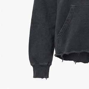 Sweat à capuche unisexe personnalisé en molleton 100 % coton, style streetwear hiver, couleur unie, décontracté, écologique, séchage rapide, vente en gros OEM, produit phare - Product Image 3
