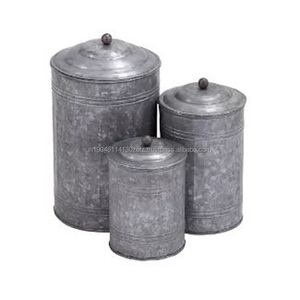 Frascos de almacenamiento de café y té de azúcar de hierro y Metal de diseño Vintage, bote hecho a mano para el hogar, Hotel, restaurante, cocina - Product Image 2