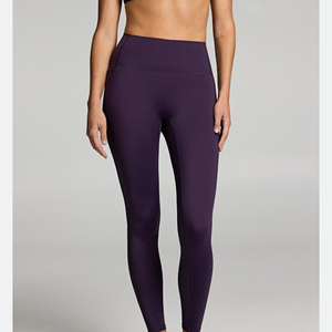 Leggings de yoga taille haute pour femmes, couleur unie, sans couture, en spandex et nylon, vêtements de fitness - Product Image 1