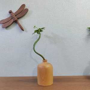 Minimalist Round Beech <b>Wood</b> Bud Vase Handcrafted <b>Solid</b> <b>Wood</b> Flower Pot Tiny Spherical Decorative Vase for Home Office <b>Desk</b> - Product Image 3