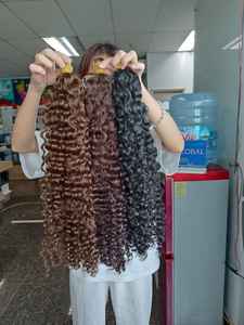 Couleur de cheveux vietnamiens bruts bouclés birmans cheveux de meilleure qualité en vrac de cheveux vietnamiens cuticules alignées prix de gros - Product Image 5