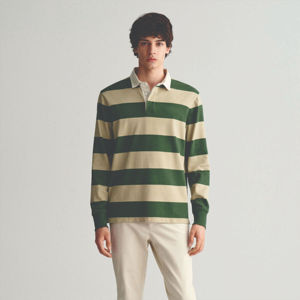 Chemise de rugby en coton rayé brodée sur mesure, meilleur design pour homme, manches longues, polo confortable, vente en gros, haut de rugby personnalisé - Product Image 3