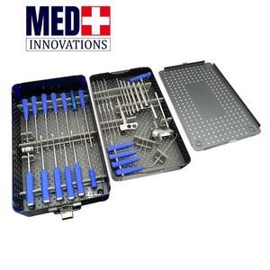 Med Innovation Juego de instrumentos ortopédicos de acero inoxidable para columna vertebral UBE Fuente de alimentación manual Incluye estuche - Product Image 5