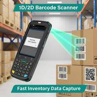 Escáner de Códigos de Barras Android 2026, PDA Resistente con Android 13, 5100mAh, 4G, Wi-Fi, RFID, Escáner de Inventario 1D2D/QR S4