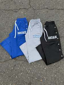 กางเกงคาร์โก้กระดุมสแนปสีดำ |   กางเกงพาราชูทแต่งแถบโลหะด้านข้าง |   กางเกงจ็อกเกอร์สตรีทแวร์ | ผู้ผลิตเสื้อผ้าแฟชั่นแบบ OEM ฉลากส่วนตัวตามสั่ง - Product Image 4