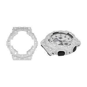 Iced <b>Watch</b> <b>Case</b> Kit Stainless Steel Octagonal Luxury Hip Hop Streetwear Timepiece Frame Upgrade Moissanite gshock <b>watch</b> - Product Image 6