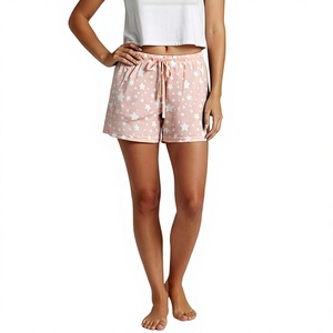 Ever Glow Lightweight Breathable Fur Trim Bow Flowers Tassel Button Women's <b>Shorts</b> Elastic Waistband Side-seam Pockets - Product Image 3
