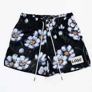 Pantalones Cortos de Verano para Hombre al por Mayor, con Logotipo Personalizado, Doble Capa de Malla, Ecológicos, Transpirables, 100% Poliéster, con Cordón Ajustable - Product Image 1