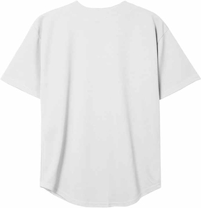 Camiseta de Béisbol Unisex Negra de Manga Corta con Botones al Frente, Color Sólido, Transpirable, de Poliéster, para Adultos, Todas las Temporadas, Corte Regular - Product Image 3