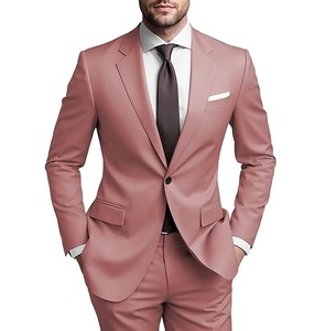Traje Formal Transpirable, Pantalones y Chaqueta de Moda, 2 Piezas, Ropa Personalizada para Hombre, Traje de Boda, Corte Entallado, Servicios OEM y ODM al por Mayor - Product Image 4
