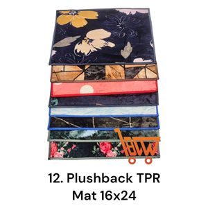 Tapete Antideslizante para Puerta PlushBack de 16x24 Pulgadas, Poliéster Sublimado, Diseño Floral, Base de Goma Antideslizante, para Uso Doméstico - Product Image 2