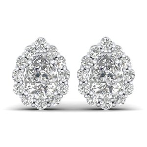 REYES Fine Jewelry Luxury 14K Solid Gold GRA Certified Moissanite Screw Back <b>Stud</b> <b>Earrings</b> For Women Expensive Birthday Gifts - Product Image 2