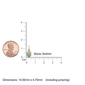 Colgante de Oro Sólido con Cabujón Ovalado de Ópalo Etíope / Gema de Fuego Arcoíris Hecha a Mano / Joyería de Oro Amarillo Sólido de 14k - Product Image 2