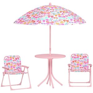 Set di Mobili per Bambini da Esterno - Tavolo Pieghevole con Sedie per il Gioco in Giardino o al Parco - Product Image 2