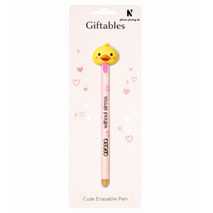 Trendy Nicher Cute Fox Pull-Out Tongue Erasable <b>Kids</b> Student Party Office Blue/Black Gel Pen Novelty Ballpoint Pen - Product Image 2