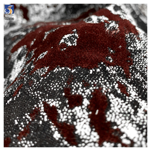 YX1359 Tela Vaquera Flocada de Alta Calidad, Personalizada, 10oz 400gsm, Color Borgoña, Poliéster Elástico, para Chaquetas - Product Image 5