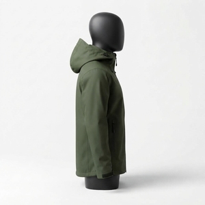 Fashionable Zipper Style <b>Rain</b> <b>Jacket</b> For <b>Men</b> Customize Solid <b>Black</b> Color Breathable Fabric Outdoor Wear <b>Rain</b> <b>Jacket</b> - Product Image 5