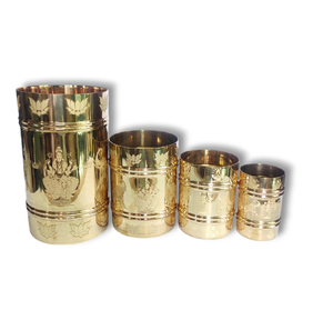 Customized Design High Quality Brass Flour <b>Measuring</b> Cup Set 4 Pieces Wholesale Price For Custom Kitchen <b>Tool</b> - Product Image 1