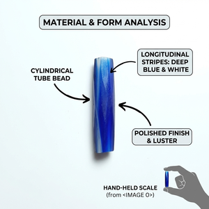 Perles en verre facettées russes faites à la main Conifer, tube de perles en verre taillé Asscher, taille personnalisée, bleu cobalt, style antique artisanal - Product Image 6