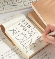 Bloc-notes A6 relié par colle, pages vierges, 130x95mm, 100 feuilles, couverture en kraft, papier vierge, sans impression, journal personnalisé DIY