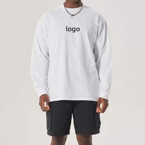 Sudadera de color sólido 100% algodón para hombre, última moda, manga larga, gruesa, venta al por mayor, OEM, logotipo personalizado, nueva - Product Image 4