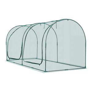 Gabbia per Piante da Esterno Facile da Installare, 2,4 x 1,2 x 1,2 m, Resistente al Vento, con Porta con Cerniera, Rete da Giardino per Protezione delle Piante - Product Image 5
