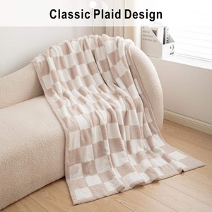 Mantas de Cama Térmicas Jacquard 100% Algodón para Todas las Estaciones, Diseño Moderno de Punto Suave, Lisas y Sólidas para Uso Doméstico - Product Image 5