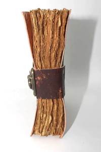 Diario de Cuero Marrón Grabado en Piedra Hecho a Mano, 200 Páginas con Borde Irregular, Páginas Personalizables, Estética Wicca Dibujada a Mano, Grimoire de Hechizos - Product Image 4