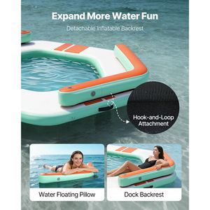 Piattaforma Galleggiante Gonfiabile 8.5x8.5 FT, Tappetino Acquatico Antiscivolo con Borsa per il Trasporto, per Lago e Mare - Product Image 3