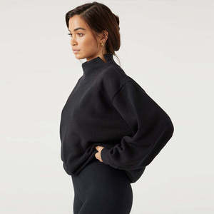 Sudadera Oversize de Cuello Alto para Mujer, Ajuste Relajado, Cálida y Suave de Forro Polar, Transpirable, Ecológica, Forrada, Estilo Urbano de Moda - Product Image 3