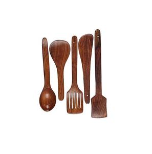 Juego de cucharas de madera desechables ecológicas, utensilios de cocina antiadherentes, soporte para freír, cuencos cuadrados para fiesta, cocina, comedor, pulido para - Product Image 6