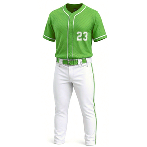 Maillot de baseball pour homme avec numéro 23, sublimé, bleu clair, manches courtes, pantalon blanc, tissu respirant en maille - Product Image 6