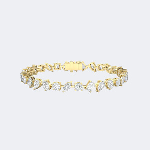 Bracelet tennis en diamants de formes variées 10.050 CTW dans un serti classique à maillons continus, bijoux fins - Product Image 4