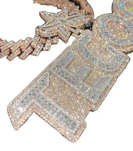 น้ําแข็งออก Moissanite 3D การ์ตูนหมีเครื่องประดับฮิปฮอปจี้ผ่านเครื่องทดสอบทองชุบ VVS Moissanite เพชรโซ่ที่กําหนดเองชื่อ - Product Image 1